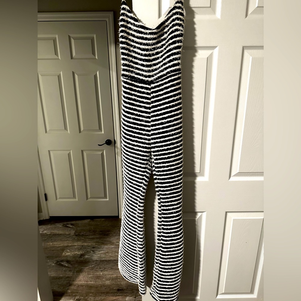 Black & White Fuzzy Jumpsuit